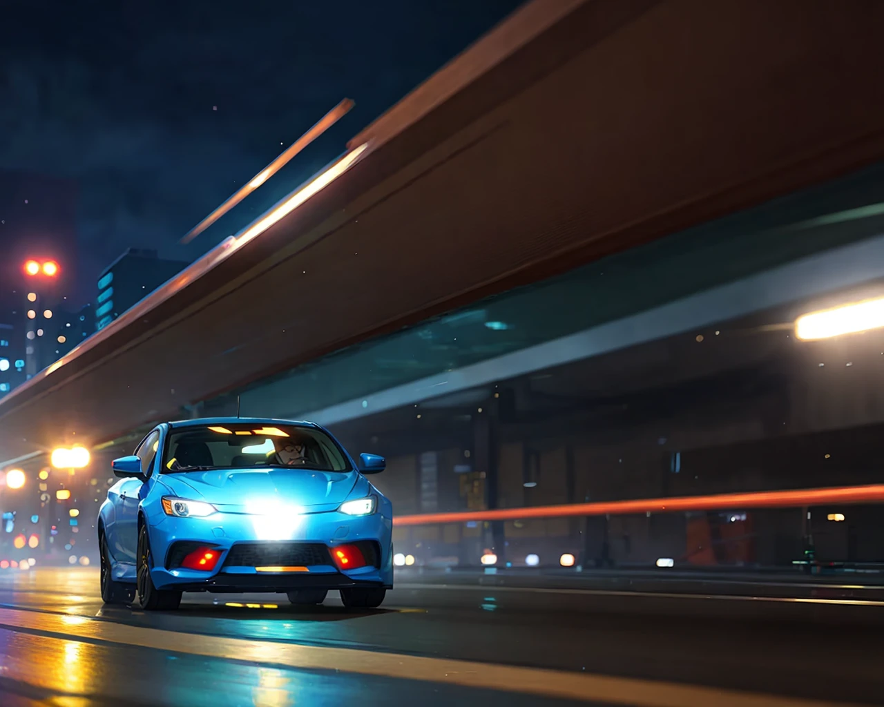 masterpiece, best quality, no humans sport car highway, blurry background, motion blur, <lora:neg1.5_last:0.3>