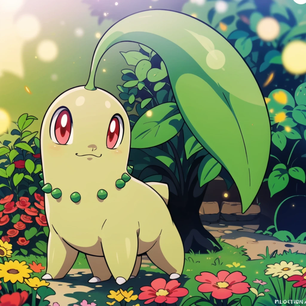 centered, award winning photo, (looking at viewer:1.2), | Chikorita_Pokemon,
| garden, flowers, | bokeh, depth of field, cinematic composition, |
<lora:Chikorita_Pokemon:0.8>