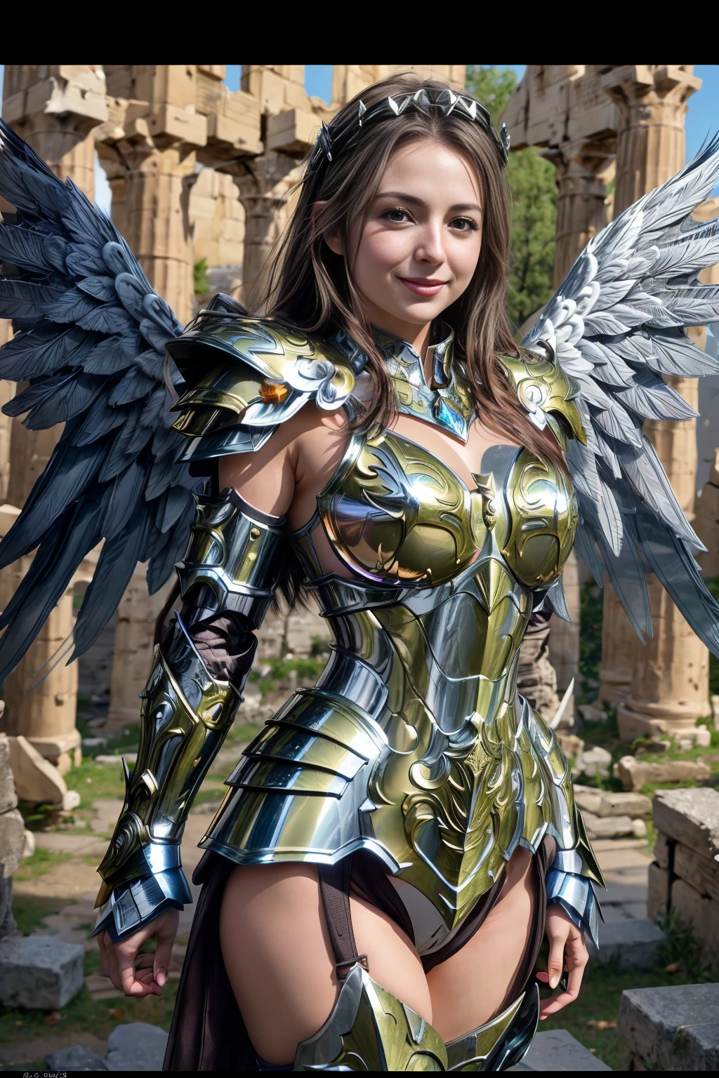 design, interrior, interriordesign <lora:MaiLoRa_v2:0.7>
<lora:saint_cloth_v2:0.7> saint_cloth, divine_armor
Masterpiece, best quality, (highly detailed raw photo:1.2), 8k render in octane, volumetric lighting, volumetric shadows <lora:more_details:0.6>
a portrait of a woman, (armor reflexions:1.2), smiling, wings
((realistic highly detailed greece ruins background))