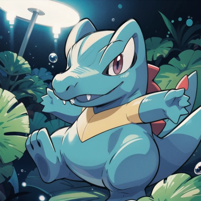 centered, award winning photo, (looking at viewer:1.2), | Totodile_Pokemon, |underwater, bubbles, | bokeh, depth of field, cinematic composition, | <lora:Totodile_Pokemon_Anime:0.8>