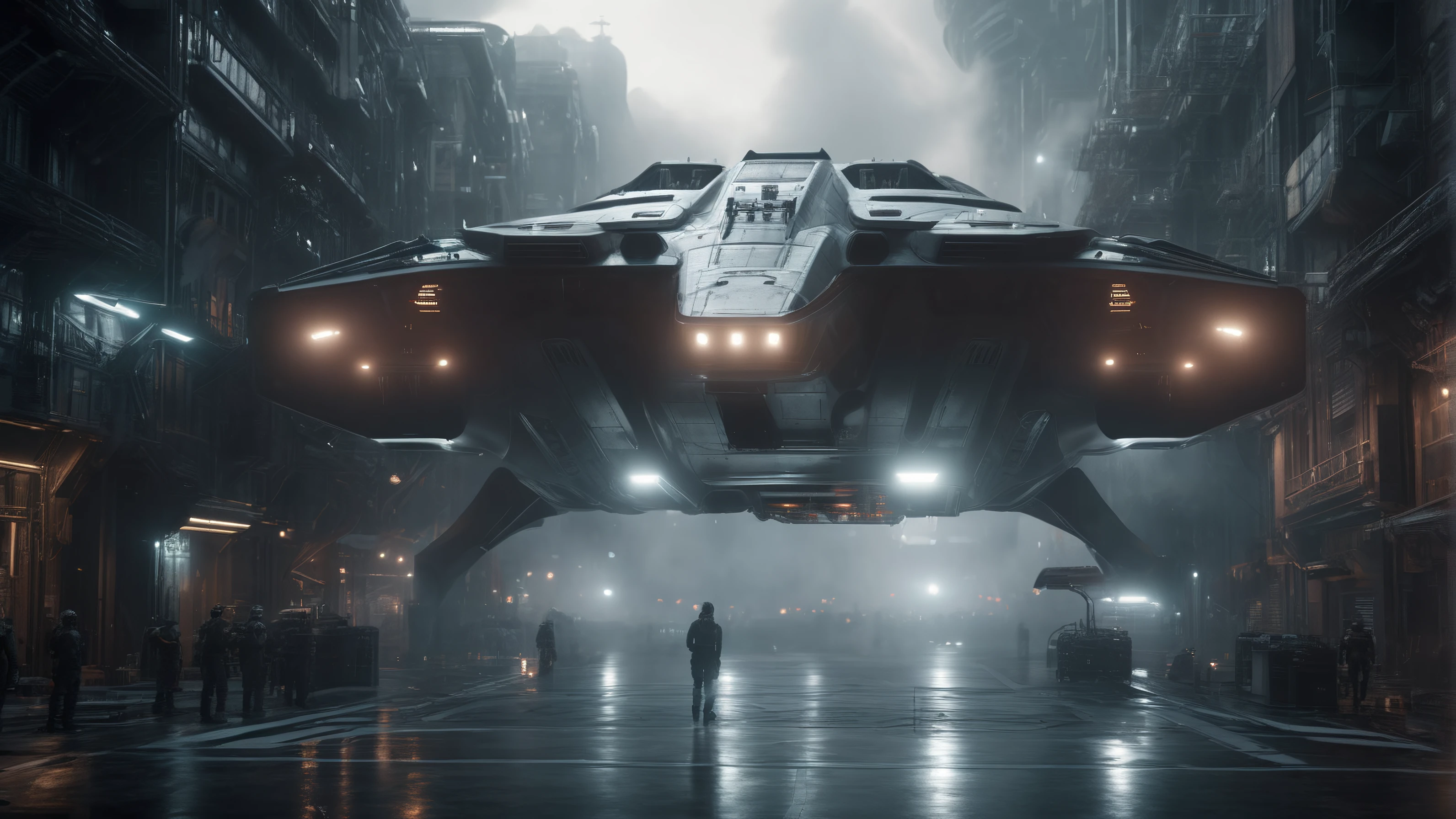 a still of event horizon 1997, ghoulish young boy white pure eyes, wearing disheveled clothes, moody spaceship interior, beautiful background, bokeh, illustrated by greg rutkowski, beautiful volumetric lighting, intricate, ultra detailed, photorealistic, trending on artstation, octane render, 8 k
