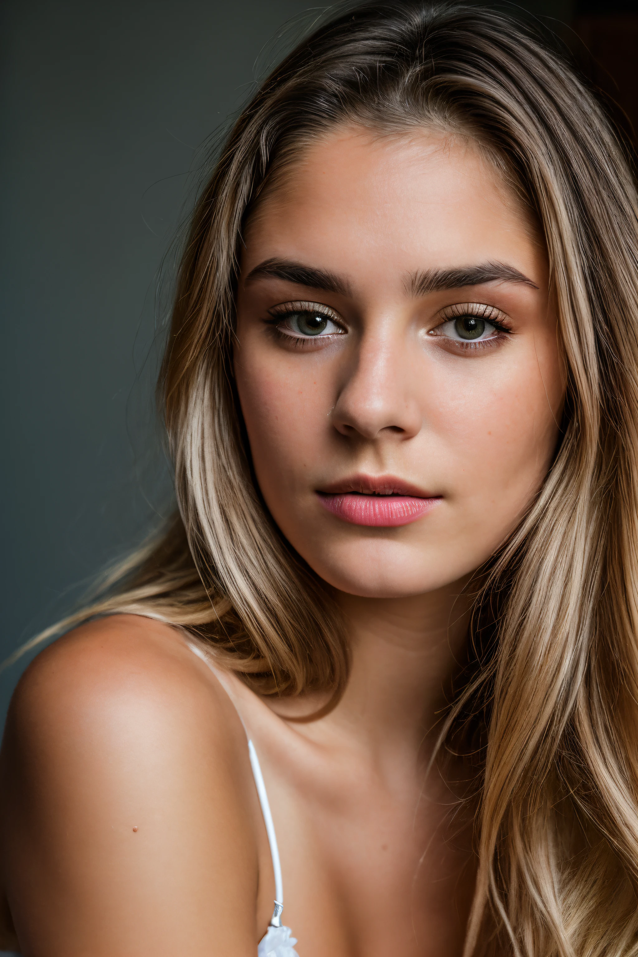 photo of a 25 years old italian girl, RAW, beautiful woman, (long wavy blonde hair), (yellow eyes), ((portrait)), (( perfect anatomy)), (busty), ((detailed face:1.2)), ((detailed facial features)), (finely detailed skin), pale skin, ((naked)), . (vivid colors), damp, moist, reflections, (masterpiece) (perfect proportion)(realistic photo)(best quality) (detailed) photographed on a Canon EOS R5, 50mm lens, F/2.8, HDR, (8k) (wallpaper) (cinematic lighting) (dramatic lighting) (sharp focus) (intricate) fashion, realistic skin texture, POV, Nikon d850, film stock photograph,4 Kodak Portra 400, camera f1.6 lens, rich colors, ultra-realistic, hyper-realistic, ultra-detailed, hyper-detailed, ((perfect face, perfect body), RAW photography, realistic skin texture, bedroom, (kneeling), ((ready to have sex))
