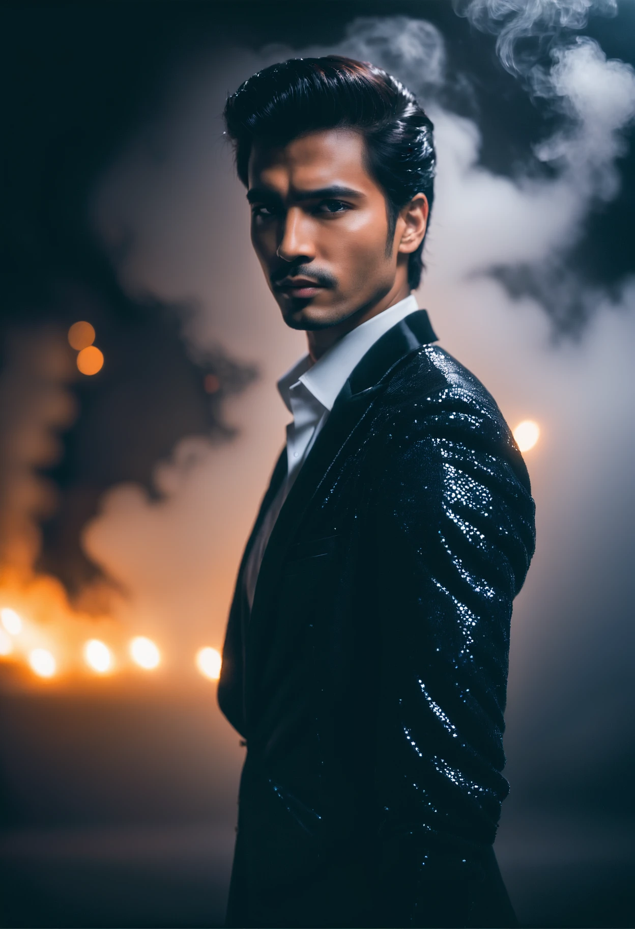glamour shot of a human dragon hybrid, fog, mysterious, masterpiece, best quality, photograph, face focus, sharp focus, photography, photorealism, photorealistic, soft focus, volumetric light, simple, clean, uncluttered, modern, elegant, high quality, soft cinematic light, dramatic atmosphere, atmospheric perspective, raytracing, subsurface scattering,