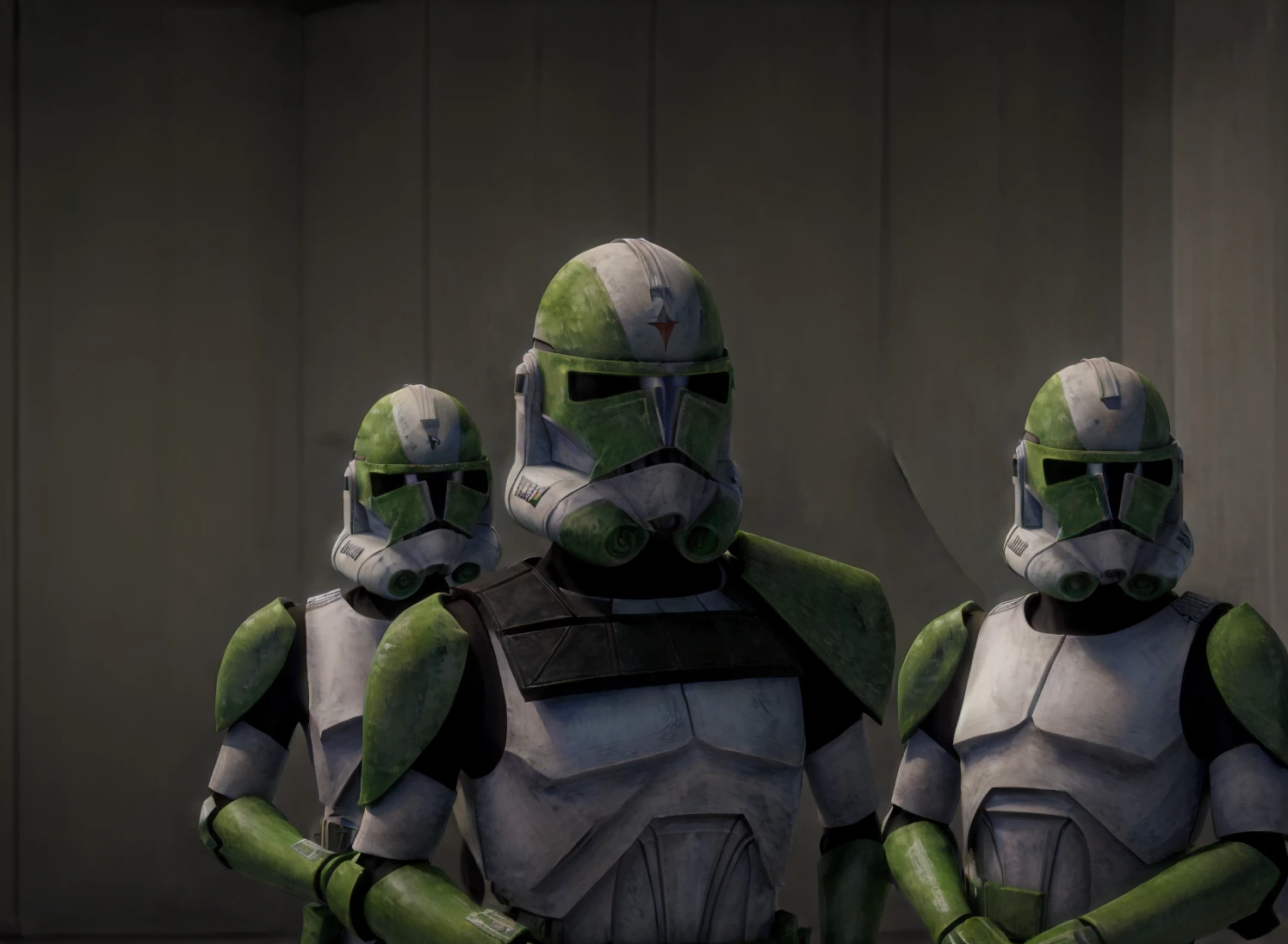 (one clone trooper part of a boarding party inside a sphere, dynamic pose, heoric,:1.4),
(inside space ship, lights, hallway,:1.4)
(green armor paint, ARC trooper,:1.3)
unique paint job,
holding rifle,
(shoulder pauldron,:1.4)
,
full body, (correct anatomy, detailed helmet, detailed armor,)
<lora:conesV2:0.65>
(full shot:1.3), (long shot:1.2), (wide shot:1.3), (photo essay:1.4), X1.5, (Extreme Wide Shot:1.4), ((best quality)), ((masterpiece)), (detailed), stunning gradient colors, no watermark signature, (detailed background:1.4), insanely detailed, , ((masterpiece)), absurdres, HDR, ,
m, highly detailed, best quality, highest quality, hyperdetailed, trending on ArtStation, trending on CGSociety, Intricate, Sharp focus, intricate, hyper detailed, smooth, sharp focus, ray tracing,
((best quality)), ((masterpiece)), ((realistic)), (detailed), no watermark signature, detailed background, insanely detailed, , ((masterpiece)), absurdres, HDR,