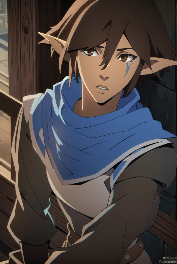 dragonagemiriam, <lora:miriam-lora-nochekaiser:1>, 
miriam, short hair, brown hair, pointy ears, elf, (brown eyes:1.4), facial mark,
BREAK belt, scarf, armor, blue scarf,
BREAK looking at viewer,
BREAK outdoors,
BREAK <lyco:GoodHands-beta2:1>, (masterpiece:1.2), best quality, high resolution, unity 8k wallpaper, (illustration:0.8), (beautiful detailed eyes:1.6), extremely detailed face, perfect lighting, extremely detailed CG, (perfect hands, perfect anatomy),
