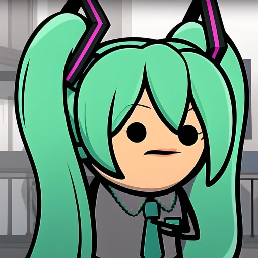 <lora:cah-10:1> cah, hatsune miku, masterpiece, best quality