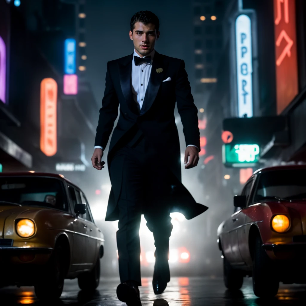 portrait of bababruno person, in blade runner, professional photography, high resolution, 4k, detailed photo, <lora:bababruno_36450:1>