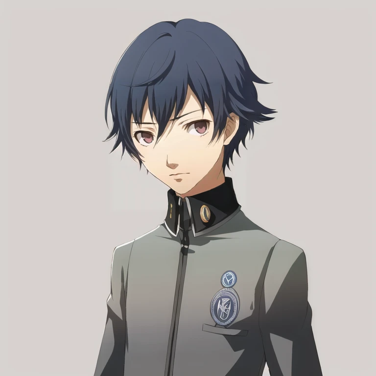 1boy, solo, ((White background)), simple background, <lora:Persona4StyleV2:0.8>, <lora:NaoyaV3:1>, naoya, school uniform