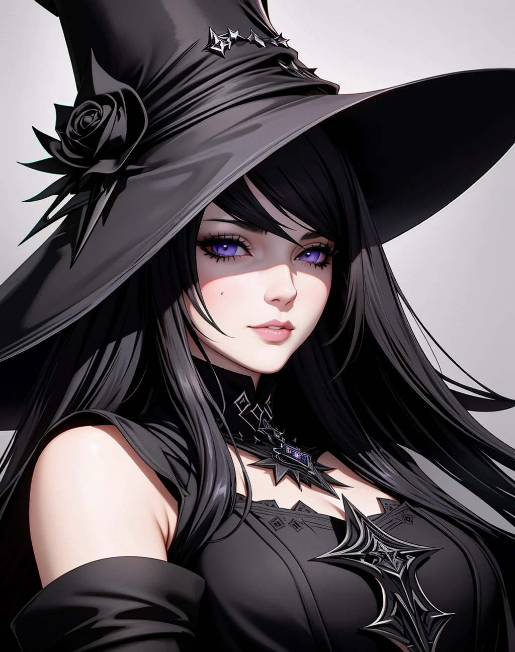 ((Masterpiece, best quality)), edgQuality,
edgBlkMage, a woman in a black dress and a hat , wearing edgBlkMage
 <lora:edgBlackMage:1>