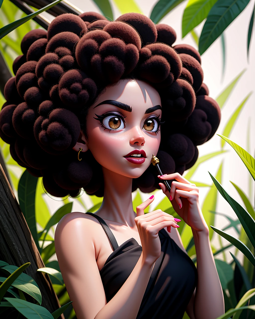 ((masterpiece), best quality, high quality, professional quality, highly detailed, highres, perfect lighting, natural lighting), Sorcerer casting bolts of lightning from their fingertips, Trailblazer, Average Height, Fit, Diamond-Shaped Face, Dark Skin, Dark Brown Hair, gold Eyes, Short Nose, Thick Lips, Round Chin, Goatee, Bald, Afro, An ancient, mystical ruin, hidden deep in a dense, overgrown jungle