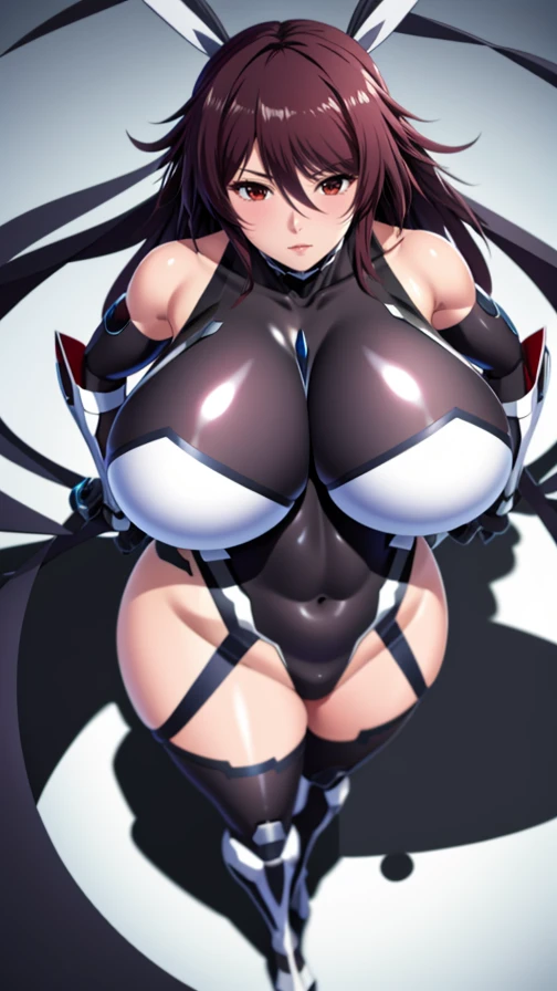 1woman, Mizuki_Shiranui, (MiSh-Taimanin-suit and high_leg:1.2), hair ribbon, (from above:1.3), huge breast,
(masterpiece, high quality, best quality, 4k, 8K, 16K, highres, absurdres:1.2) <lora:Mizuki_Shiranui_v1:0.7>