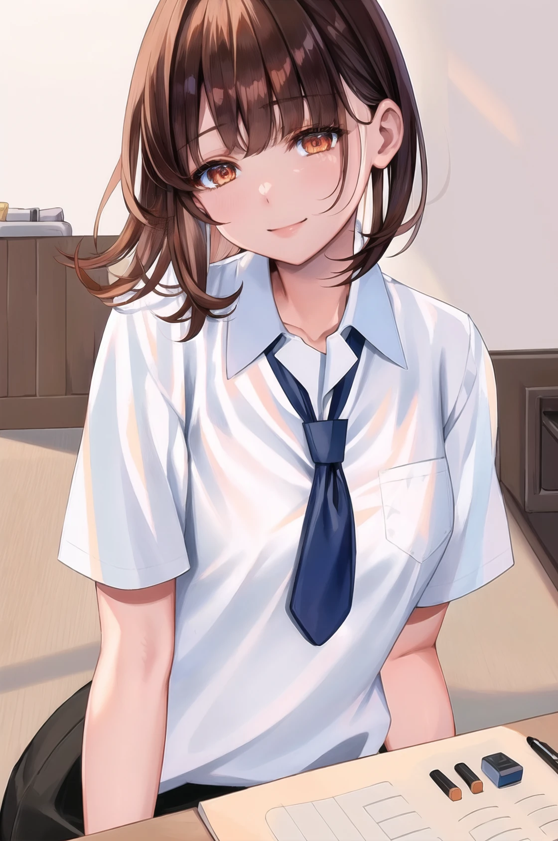 ((飛び散ったWhite whipped cream、髪の毛にWhite whipped creamがかかる、A lot of cream on the face、Cream flows around the mouth、Cream splattered on clothes))、White whipped cream