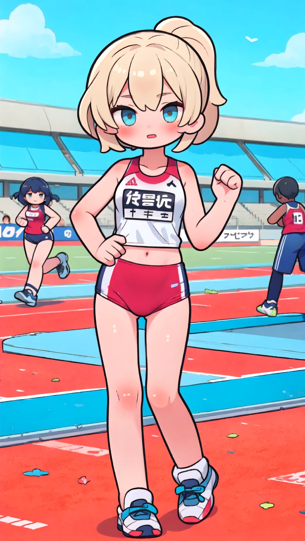 1girl, sportswear, track and field