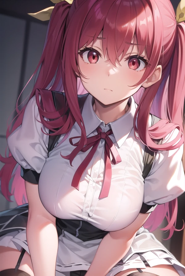 nsfw,((Masterpiece)),((high resolution)),((Best Quality)),Anime illustration,(((1girl))),(wavy hair),(short hair),(pale pink hair color),small ponytail,Red eyes,(Big round eyes),((tareme)),12 years old,((loli face)),orgasm,drunken eyes,((very big breasts)),Short stature,Young,,kimono,mini skirt,Feeling embarrassed,Are crying,classroom,thighvibe,vibrator in thighhighs,rope bondage,arms behind back,bound arms,bound breasts,restrained,
