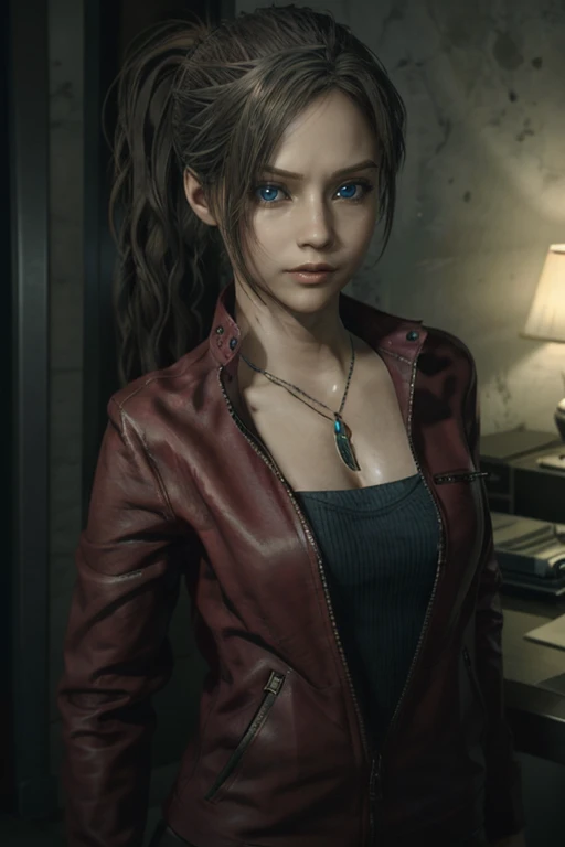 ClaireRedfieldR, 1girl, solo, jewelry, realistic, brown hair, necklace, ponytail, zipper, looking at viewer, blue eyes
<lora:add_detail:0.7>, <lora:ClaireRedfieldR:0.7>