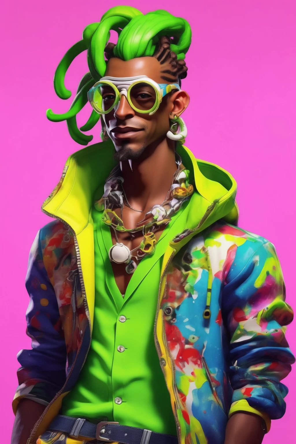 <lora:Yoh Nagao Style:1>Yoh Nagao Style - Lucio as a fashion model