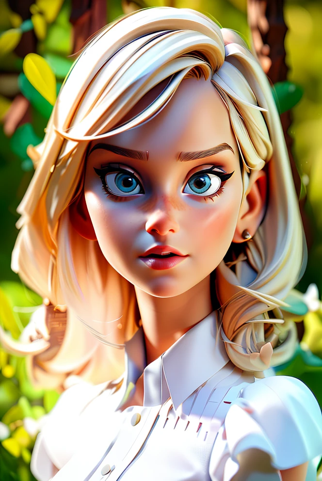 A stunning intricate full color portrait of a beautiful blonde woman, wearing a white shirt <lora:epiNoiseoffset_v2:1>, happy, epic character composition,by ilya kuvshinov, alessio albi, nina masic,sharp focus, natural lighting, subsurface scattering, f2, 35mm, film grain, half body shot  <lora:MarryQ:0.8>