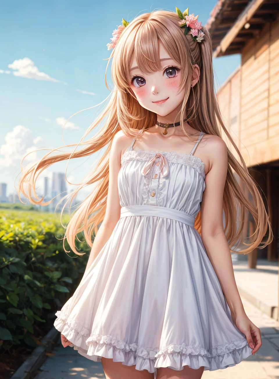 (masterpiece, best quality), (absurdres:1.2), (anime illustration:1.5), (the cutest girl), (ultra detailed, 8K, ultra highres:1.2), slim, (bokeh, sharp focus, depth of field), BREAK <lyco:more_details:0.6>, BREAK 1girl, young girl, adorable, (blush, seductive smile:1.2), long hair, cute dress, frilled, colorful, (detailed skin texture:1.2)