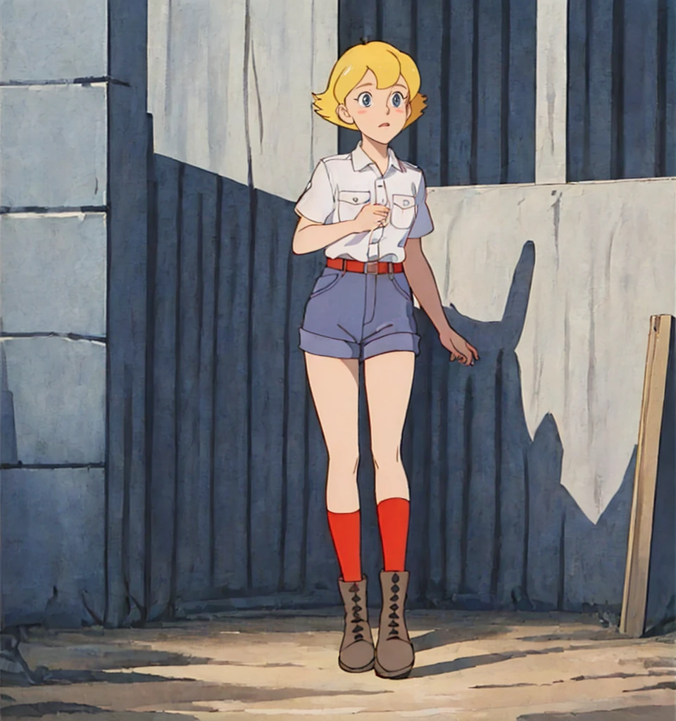 (masterpiece, best quality, detailed face:1.3)
<lora:Jackie:0.6>Jackie, 1girl ,shirt, shorts, socks, boots, kid