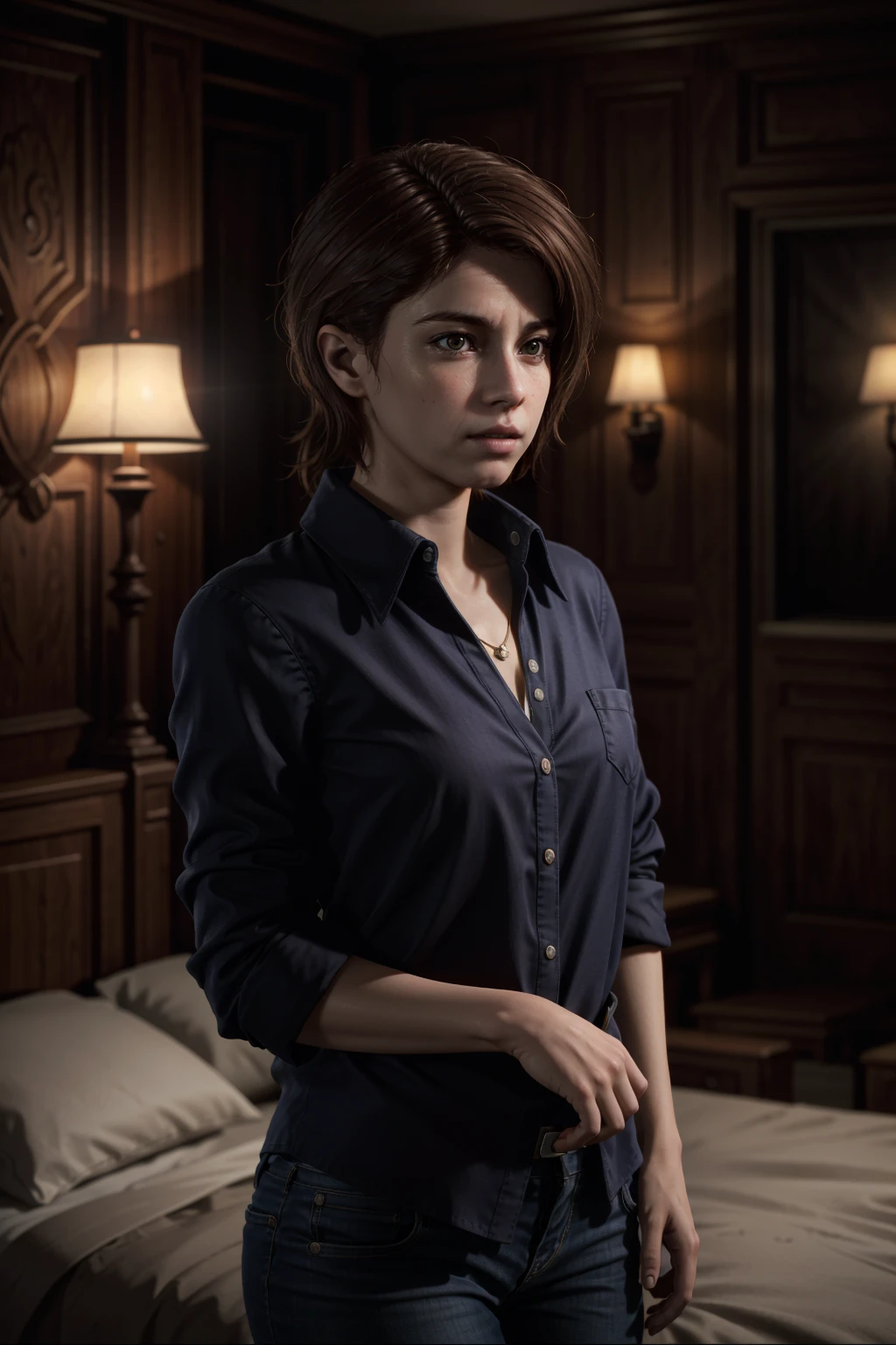 KateDevil, solo, 1girl, realistic, brown hair, dark hotel room, ambient lighting
masterpiece, best quality,
<lora:epi_noiseoffset2:1>, <lora:KateDevil:0.7>