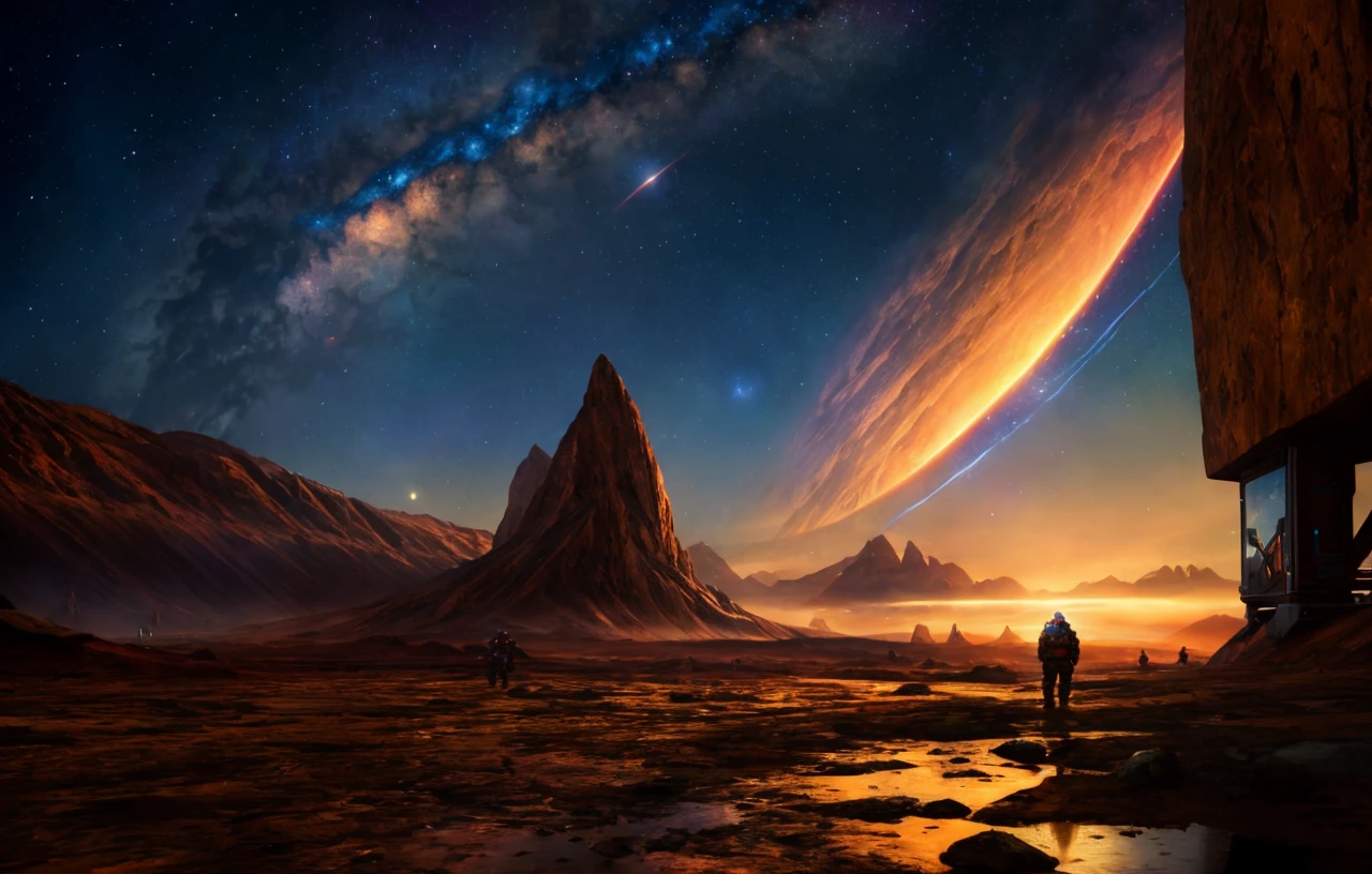 best quality,masterpiece,highly detailed,ultra-detailed,<lora:neg4all_bdsqlsz_V3.5:-1> <lora:Starfieldart:1> mountainous horizon, star \(sky\), starry sky, night, science fiction, 32k uhd
from science fiction movie,