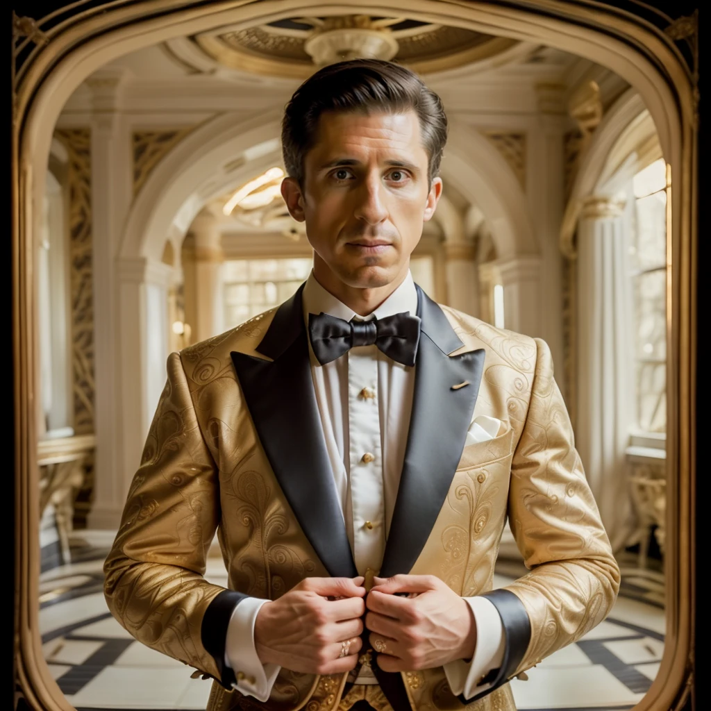 professional photography, portrait of jeffcavaliere person, still film, high resolution, 4k, photo by Sacha Goldberger, <lora:jeffcavaliere_25200:1> <lora:IvoryGoldAI:1>