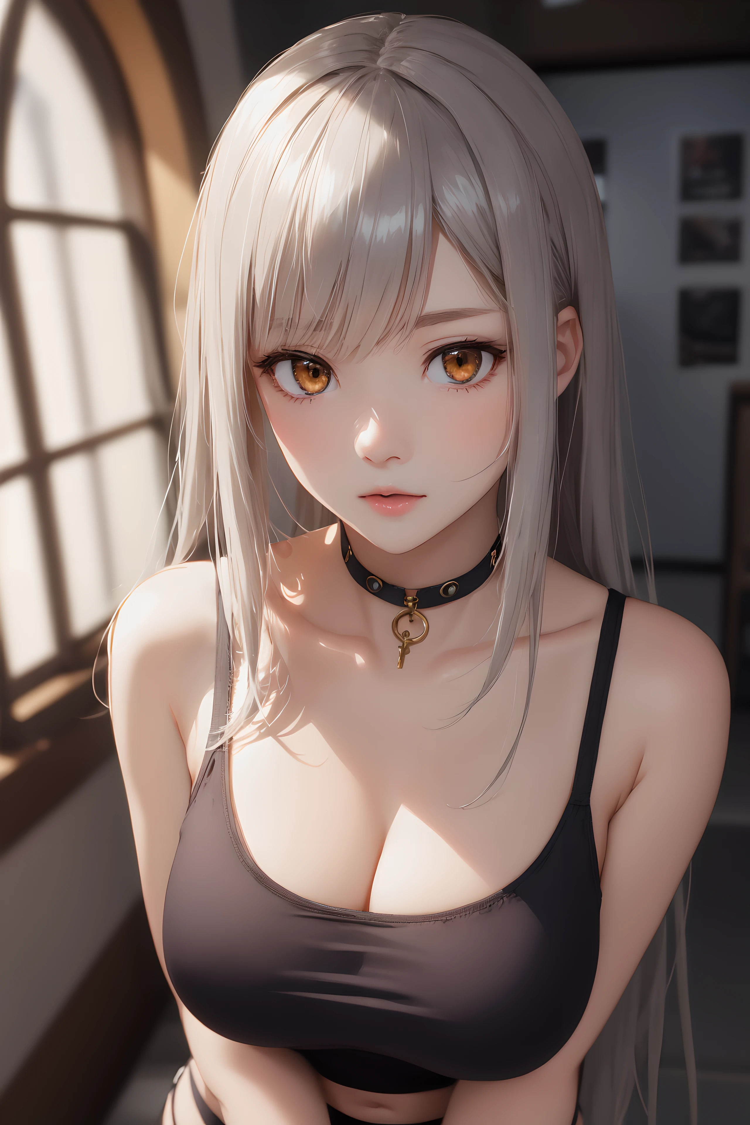 kawaii, cute,(1 girl,solo:1.3),moss green eyes:1.5,[wrathful],parchment hair, long hair, bangs, hair_ornament,
snapback hat,large breasts,
BREAK
best quality,8k,raw photo,realistic,absurdres,highres,ultra detailed,beautiful eyes,
BREAK
kneel,bakery,theater,hen house