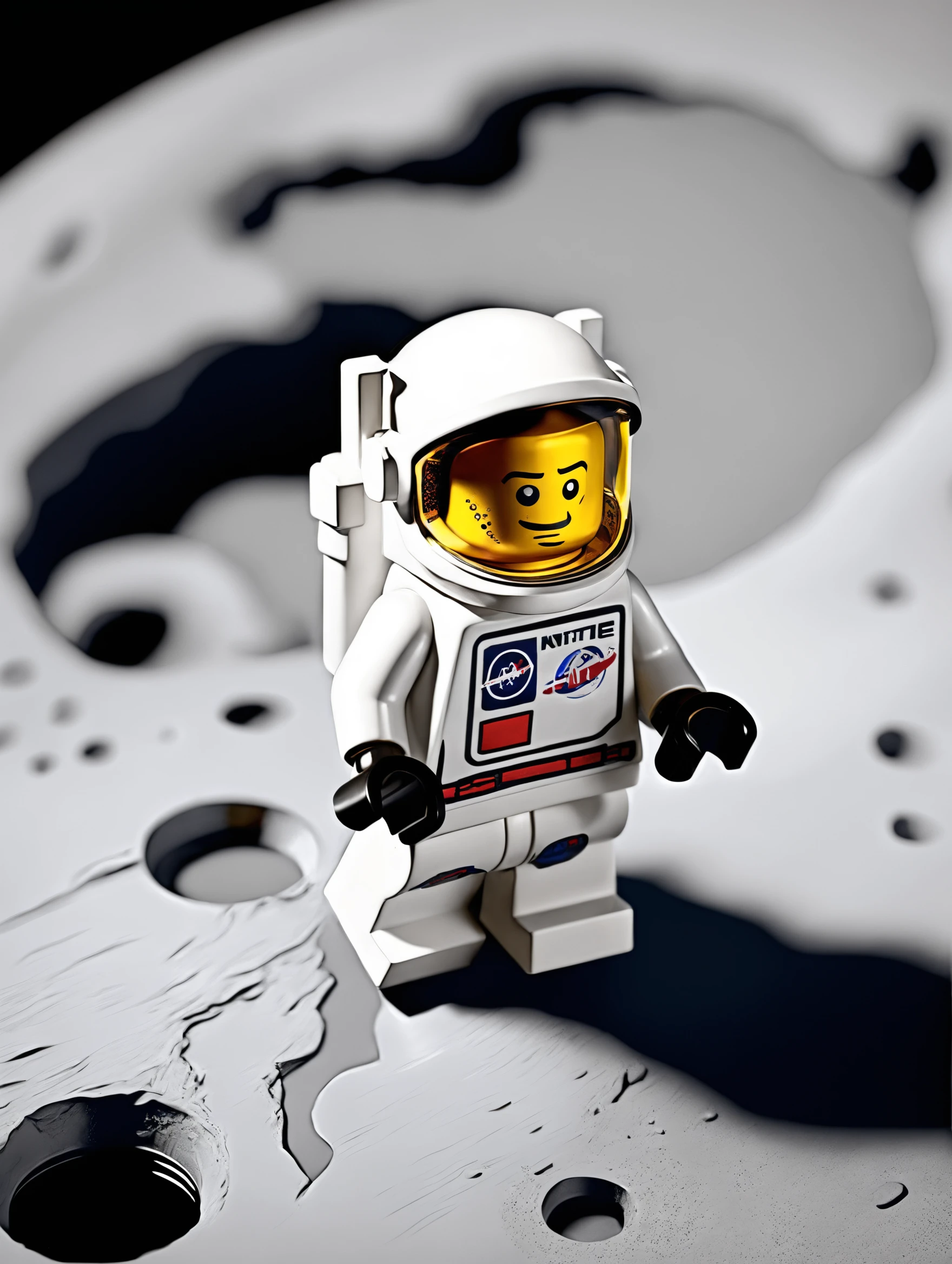 <lora:lego_v2.0_XL_32:0.8>
LEGO MiniFig, an astronaut on the moon