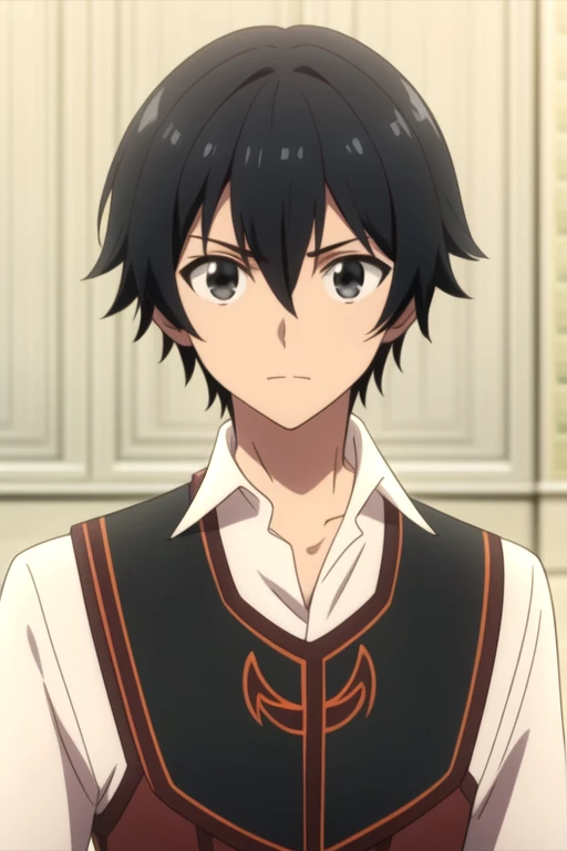 masterpiece, best quality, sketch, 1boy, solo, male focus, looking at viewer, upper body, , , , <lora:taichi_nishimura:0.72>, taichi_nishimura, black hair, black eyes