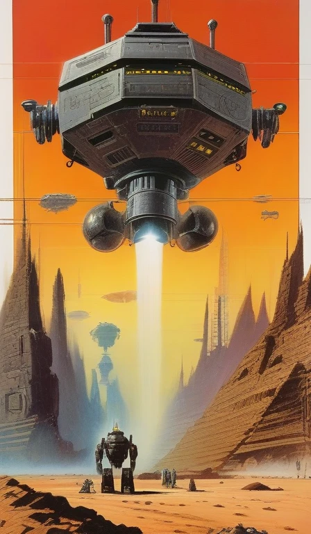 attack of the killer robots, concept art, intricate details, highly detailed, vintage sci - fi poster, retro future, in the style of chris foss, rodger dean, moebius, michael whelan, and gustave dore
