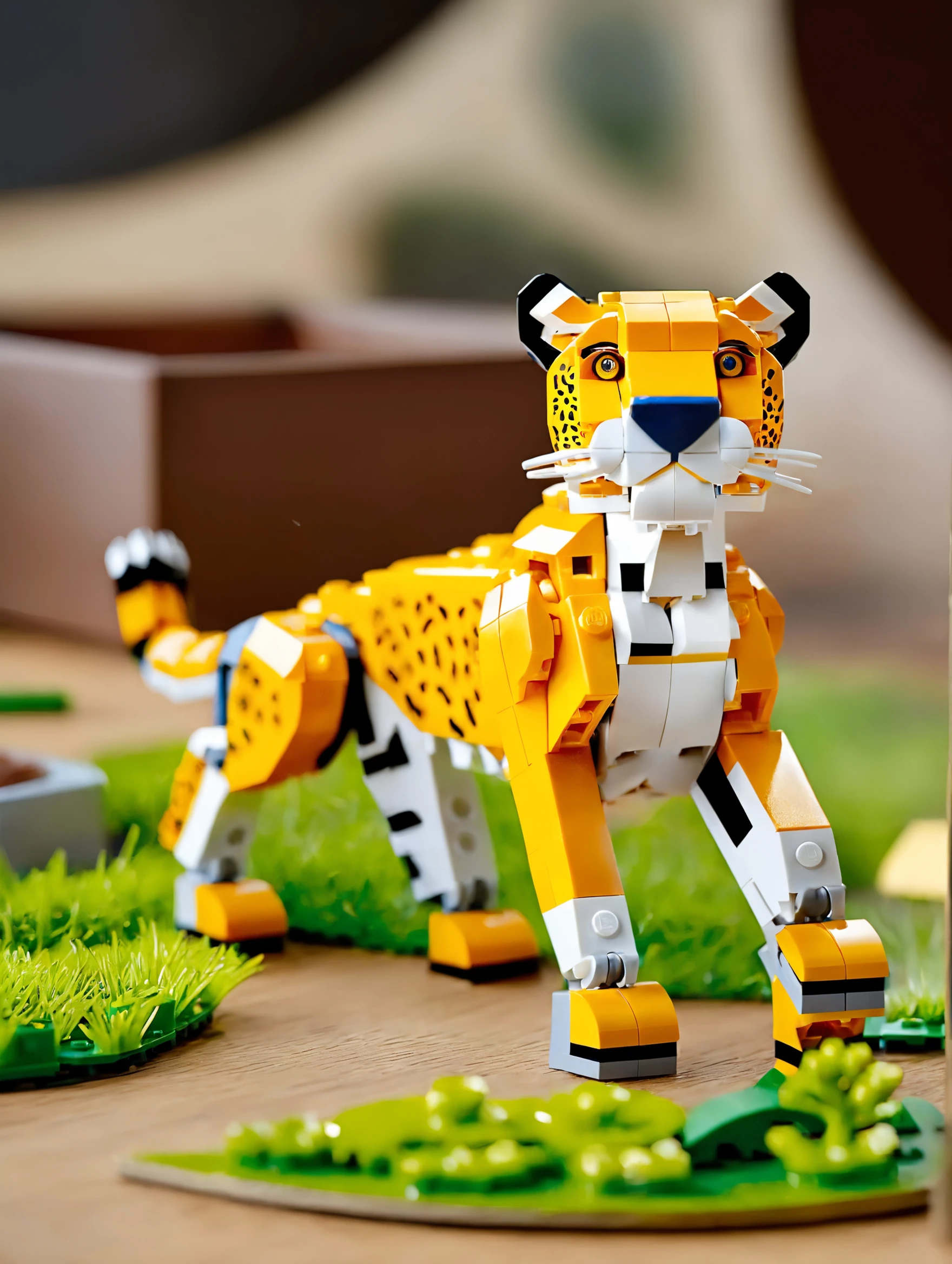 <lora:lego_v2.0_XL_32:0.8>
LEGO Creator, a leopard walking in grass in africa