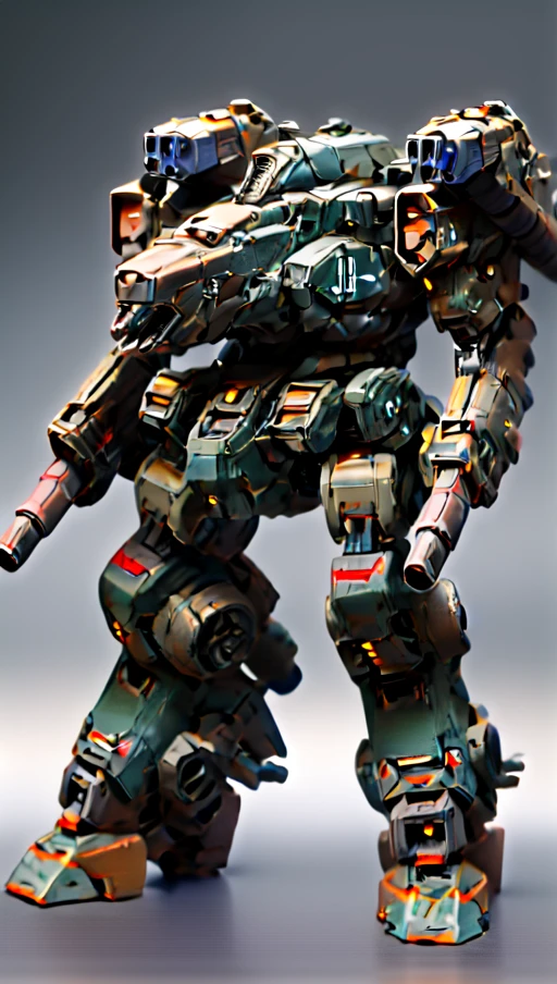 ((masterpiece)),(battletech:1.2), a (((mecha))) with sleek and menacing design, glowing eyes, full body, highly detailed, (military parts), mechanical parts, robot joints, <lora:srd_v3e:0.6>