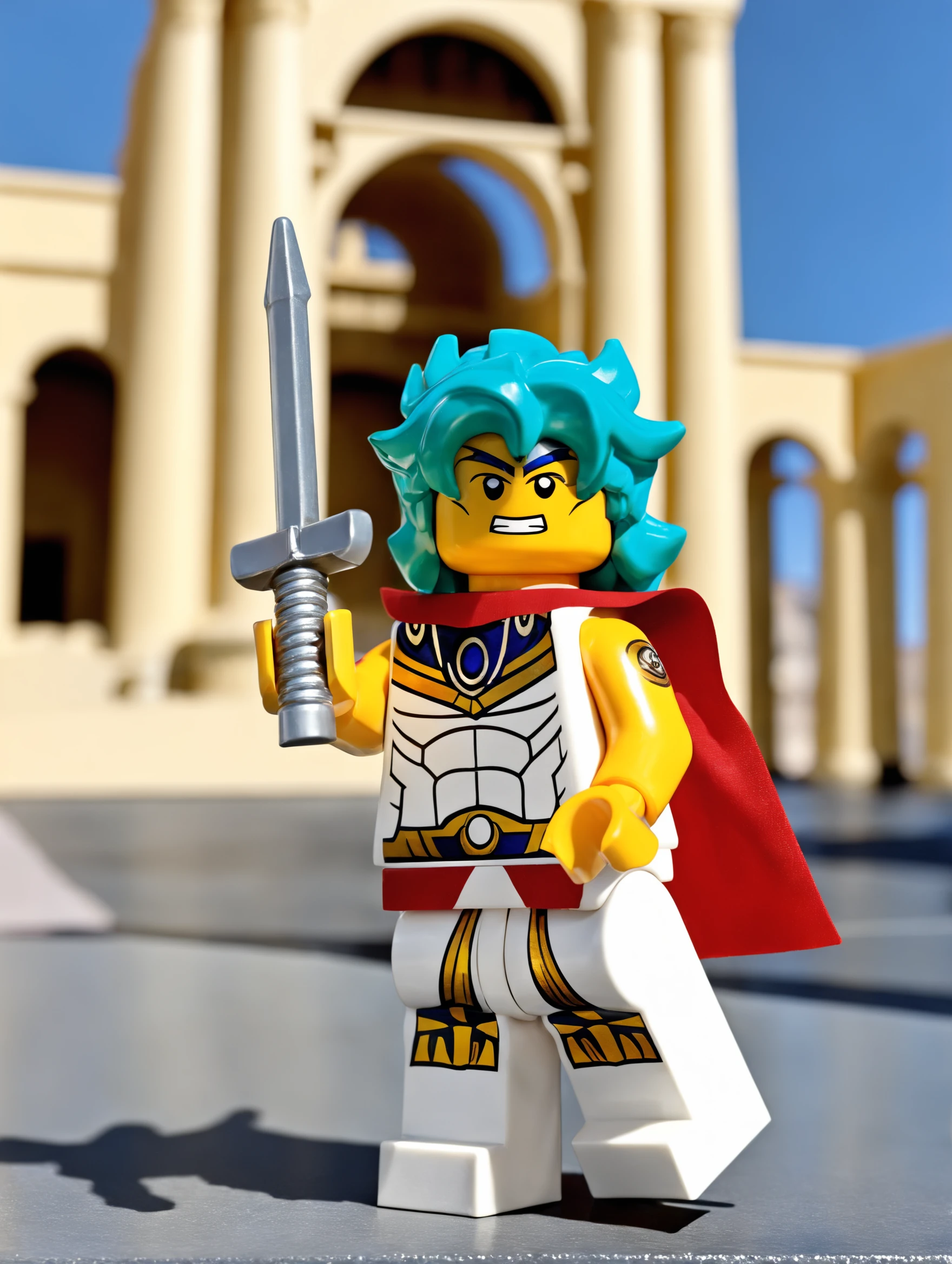<lora:lego_v2.0_XL_32:0.8>
LEGO MiniFig, Saint Seiya in front of the Temple of Athena