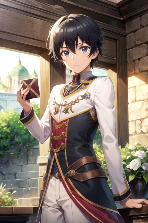 masterpiece, best quality, game cg, 1boy, solo, male focus, looking at viewer, , , , , <lora:taichi_nishimura:0.68>, taichi_nishimura, black hair, black eyes, , Wonderland: A wild and fantastical place, ruled by the Queen of Hearts, Blu-ray