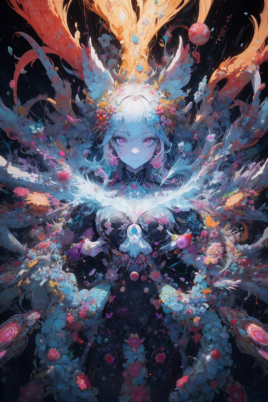 absurdres, highres, ultra detailed, (girl:1.3),
BREAK
, psychedelic art, vibrant colors, swirling patterns, optical illusions, hallucinatory visuals, mind-expanding imagery, counterculture influence