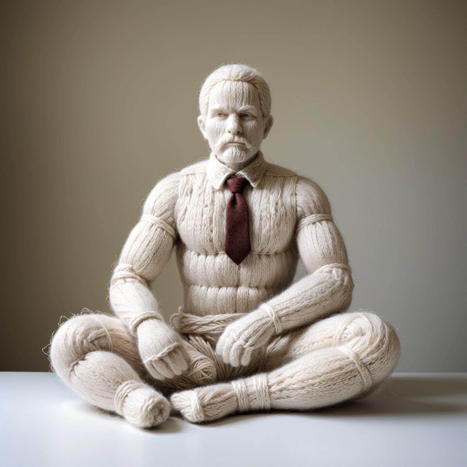 man made of yarn