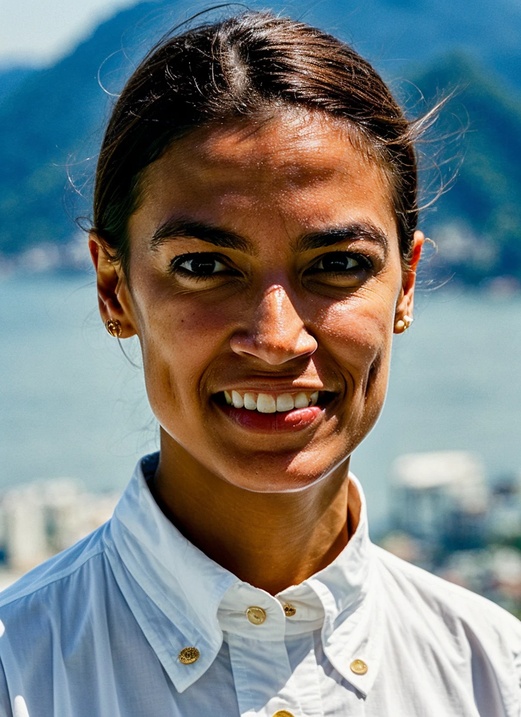 portrait of sks woman, in Rio de Janeiro, at the Sugarloaf Mountain, perfect haircut, Button-down shirt and chinos, by Andreas Gursky, epic character composition,
<lora:locon_perfecteyes_v1_from_v1_64_32:0.25>, perfecteyes
<lora:locon_perfectsmile_v1_from_v1_64_32:0.1>, (perfectsmile:0.7)
<lora:add_detail:0.7>