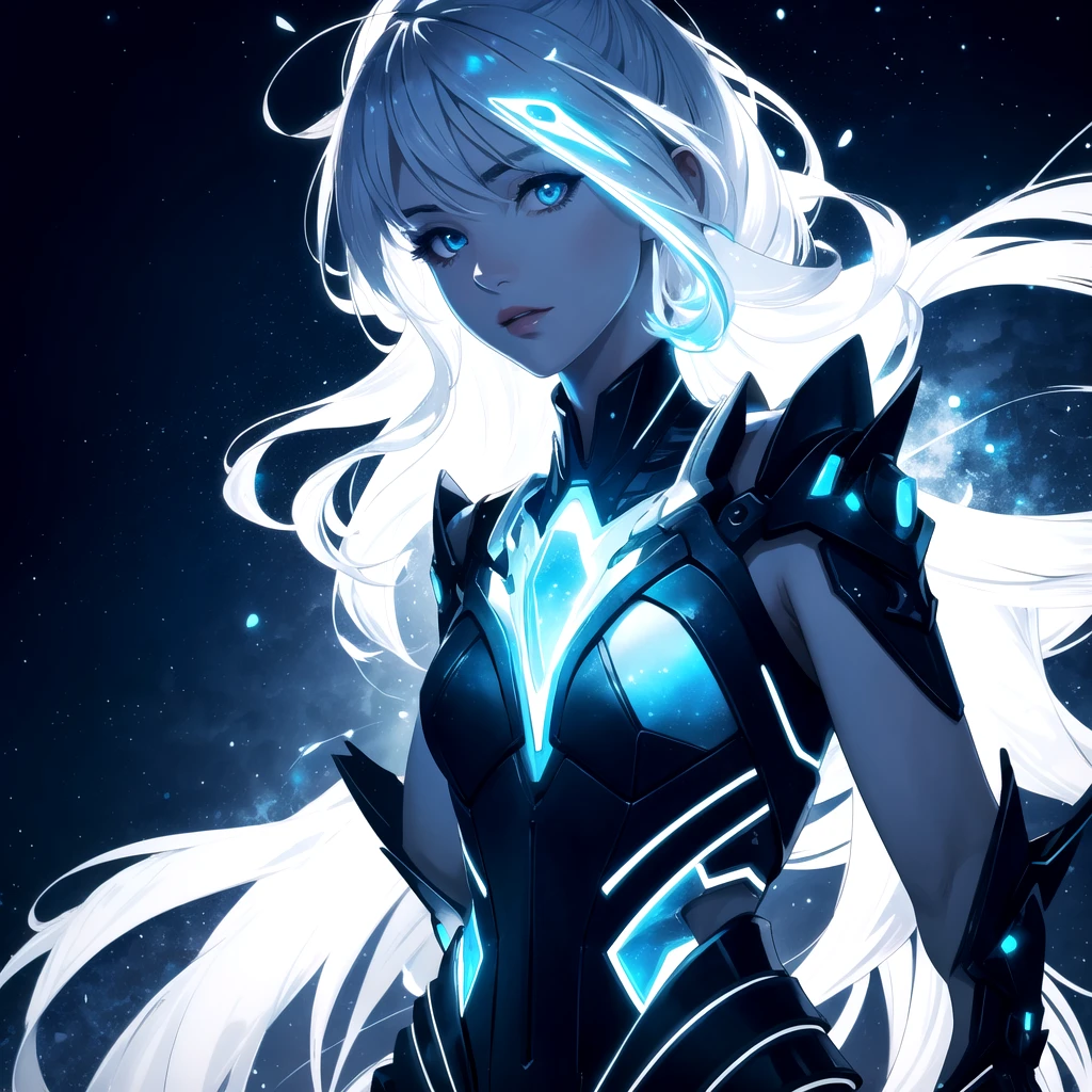 semi-ghost female, arms made of bioluminescent, maximum details, cinematic