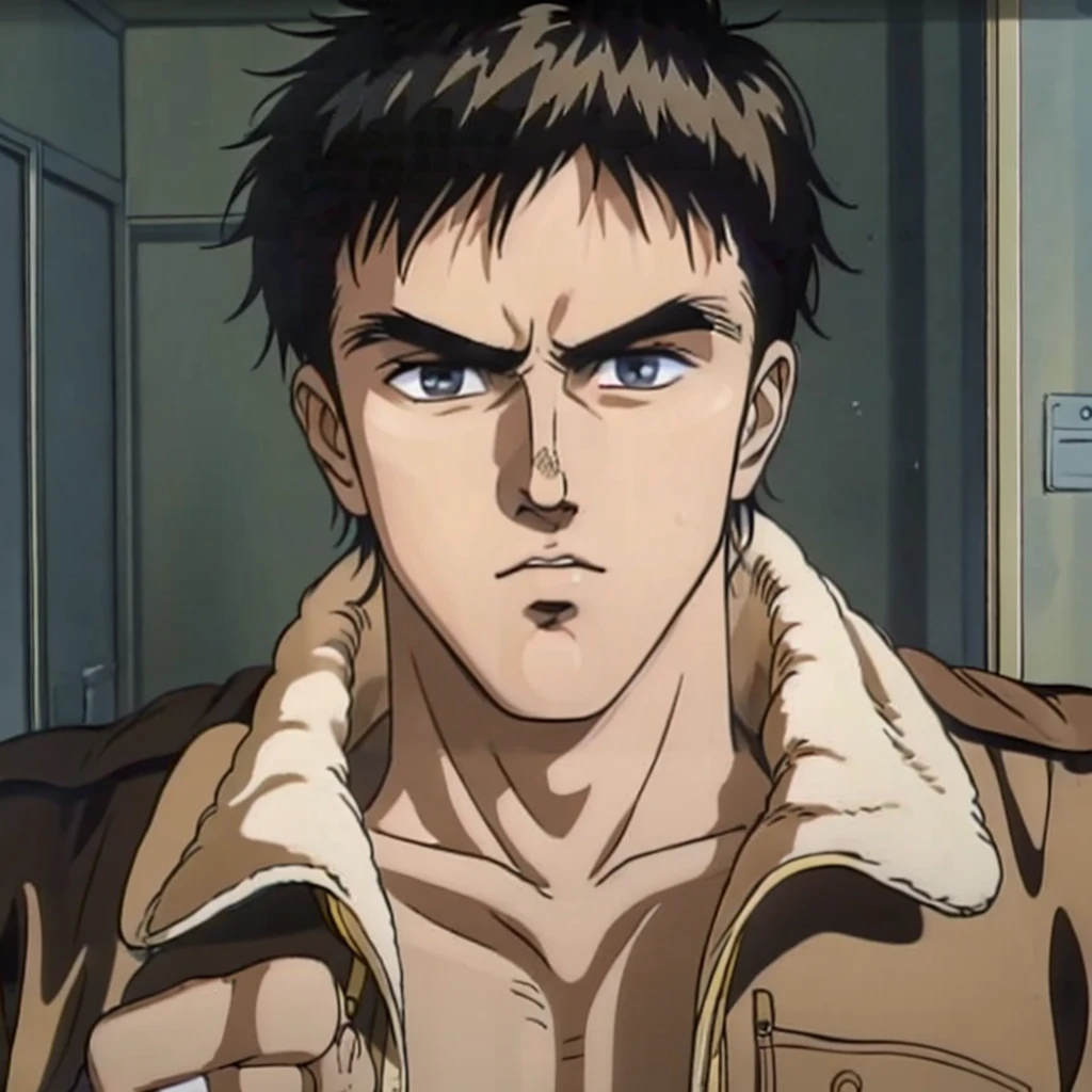 masterpiece,high quality,
<lora:sakataisamu001:0.7>,looking at viewer,
sakataisamu,1man,
short hair,black hair,thick eyebrows,black eyes,
jacket with fur,open jacket,
fingerless gloves,