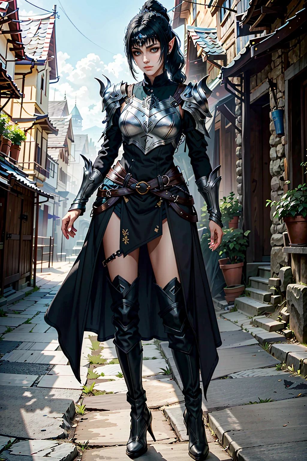 (masterpiece, best quality)
ShadowHBG, 1 girl, black hair, full body, pointy ears
<lora:epi_noiseoffset2:1>, <lora:ShadowHeart:0.7>