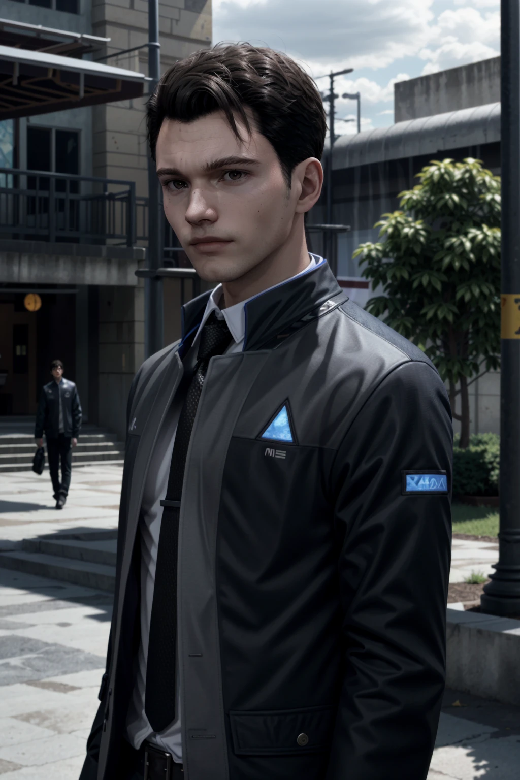 (masterpiece, best quality)
solo, short hair, black hair, 1boy, jacket, upper body, male focus, outdoors, black eyes, ConnorDBH
<lora:epi_noiseoffset2:1>, <lora:add_detail:0.5>, <lora:ConnorDBH:0.7>