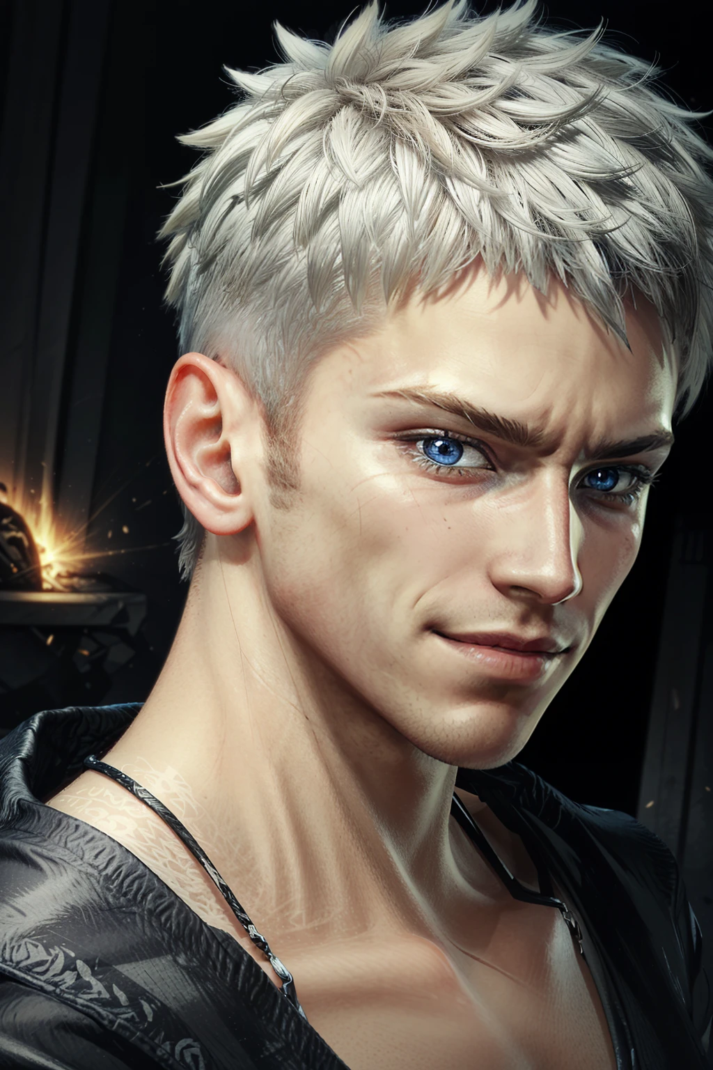 (masterpiece, best quality)
solo, looking at viewer, smile, blue eyes, 1boy, male focus, portrait, realistic, DmCDante, white hair
<lora:epi_noiseoffset2:1>,  <lora:add_detail:0.5>,  <lora:DmCDante:0.7>