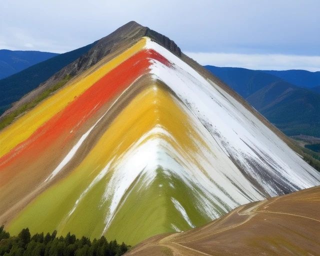 (mountain shaped rainbow millecrepe:0.8), colorful, <lora:vinicunca_v2:0.5>, Vinnikunkam