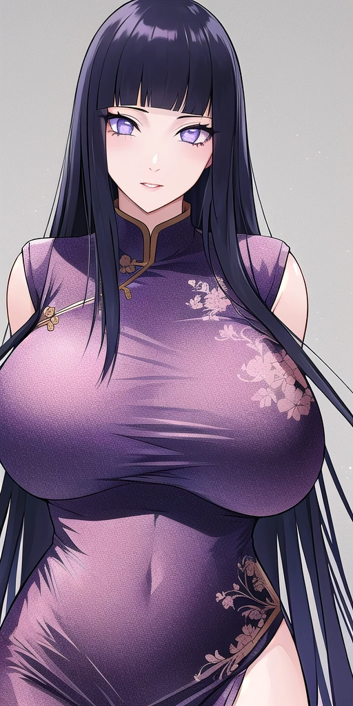 <lora:Hyuuga_HinataV1:0.7> hyuuga_hinata, huge_breasts, standing, solo, china_dress,, masterpiece, best quality, detailed face, detailed eyes, highres,