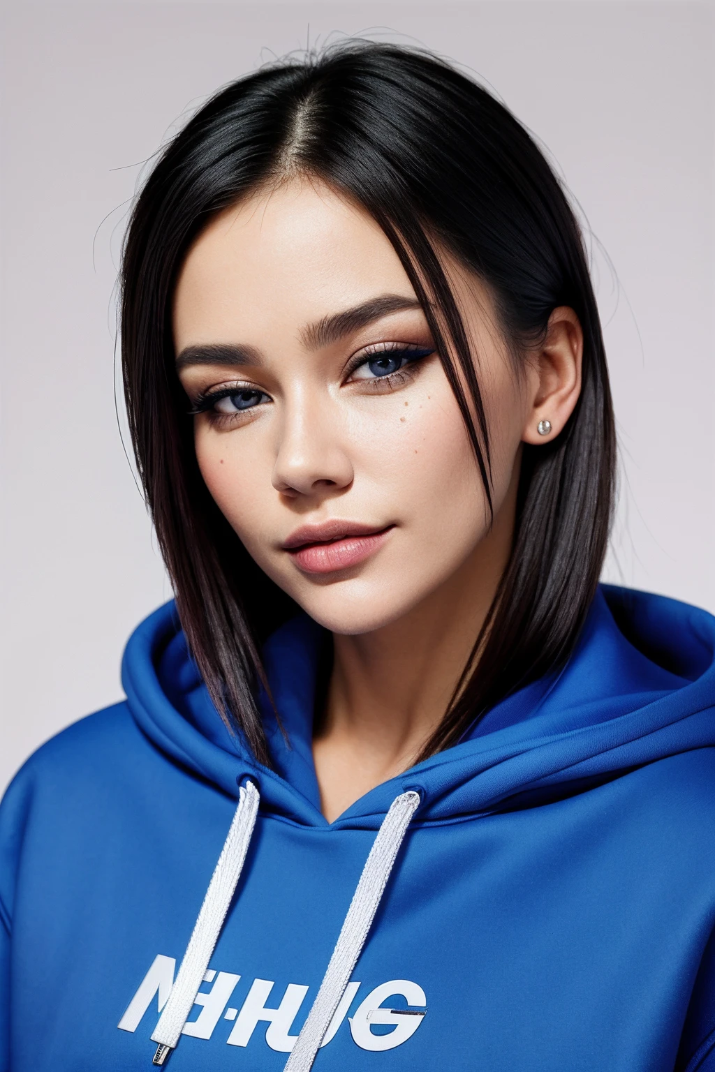 ((Masterpiece, best quality,edgQuality)),smug,smirk,
beautiful edgML_woman,edgML_face,edgML_body, a woman in a blue hoodie is looking at the camera
 <lora:edgMamaLuba_DollLikeness:1>