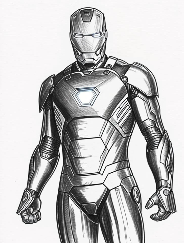 <lora:Pencil_Sketch:0.55> pencil sketch, ironman, ironman costume