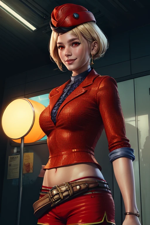 KiwakoSeto, blonde hair, red eyes,
flight hat, red jacket, red shorts, belt, earrings,
solo, standing, upper body, smile,
subway,
(insanely detailed, beautiful detailed face, masterpiece, best quality) cinematic lighting,
<lora:KiwakoSeto-10:0.7>