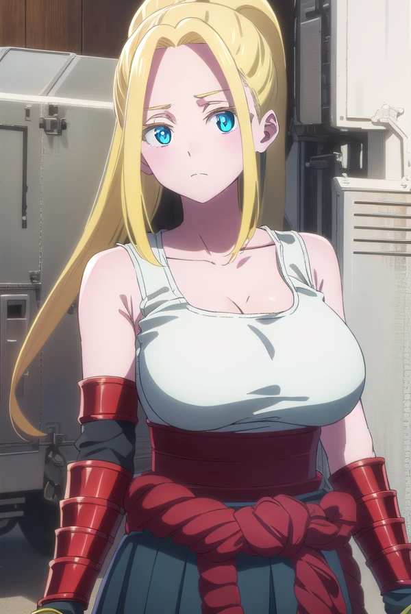 kaori saeki, parted bangs high ponytail, blond hair, purple eyes, white sleeveless turtleneck black pencil skirt,
jewelry, hands on chest,see-through, looking at viewer, hair ornament, choker, shy,
(huge breasts:1.2, upper body, from below, cameltoe, white panties, lift skirt,)
(masterpiece, top quality, best quality, official art, beautiful and aesthetic:1.2), (1 girl), extreme detailed, colorful, highest detailed,
city,street, leaning, wall, sun, cloud,
