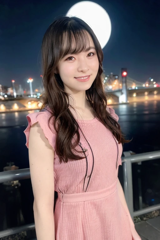 1girl (wearing a cotton dress:1.5),(in city at night: 1.5)(RAW photo, best quality), (realistic, photo-realistic:1.4), masterpiece, an extremely delicate and beautiful, extremely detailed, 2k wallpaper, Amazing, finely detail, extremely detailed CG unity 8k wallpaper, ultra-detailed, highres, soft light, beautiful detailed girl, extremely detailed eyes and face, beautiful detailed nose, beautiful detailed eyes,perfect anatomy,soft light,slender body,(city lights at night:1.2),smiling,(close up:1.2),(look at viewer from front:1.5),cinematic angle,slender body,(wavy hair),
<lora:toonohikaru_lora-01:0.8>