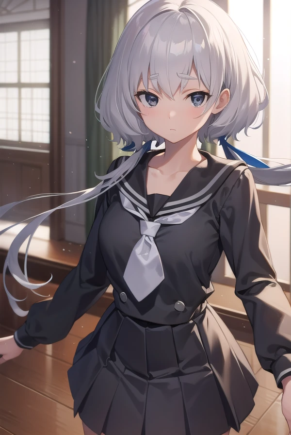 junkokonno, <lora:junkokonno-lora-nochekaiser:1>,
junko konno, low twintails, (black eyes:1.5), twintails, white hair,
BREAK sailor dress, serafuku, skirt, school uniform, white necktie, necktie, long sleeves,
BREAK looking at viewer, full body,
BREAK indoors, classroom,
BREAK <lyco:GoodHands-beta2:1>, (masterpiece:1.2), best quality, high resolution, unity 8k wallpaper, (illustration:0.8), (beautiful detailed eyes:1.6), extremely detailed face, perfect lighting, extremely detailed CG, (perfect hands, perfect anatomy),